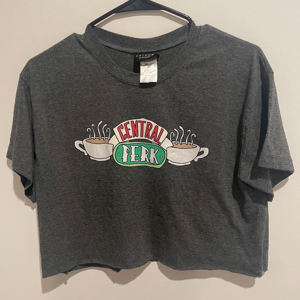 Friends Central Perk Cropped Gray Shirt